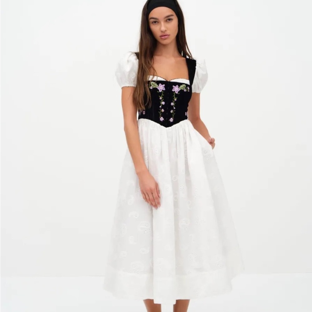 IN SEARCH OF For love and lemons Lainey Corset Midi dress